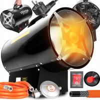 MOCNA NAGRZEWNICA GAZOWA DMUCHAWA 50kW NA BUTLE GRZEJNIK WĄŻ 150CM REDUKTOR