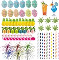 146szt. Zestaw Dekoracji Koktajlowych Tropikalne Ozdoby Napojów Przekąsek