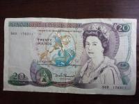 Банкнота 20 фунтов стерлингов в Англии