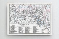 Mapa Tatr - Tatry Polskie - Pruszyński - 1914 - 40x30cm