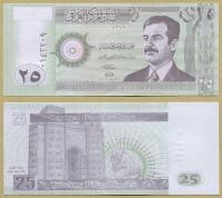 --IRAK 25 DINARS 2001 P86(2) UNC Saddam