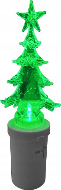 Wkład świecący led choinka na baterie Boże Narodzenie zielony