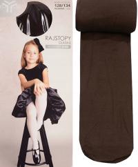 YOCLUB rajstopy dziecięce brązowy mikrofibra