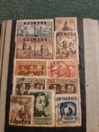 POCZTA POLSKA LATA 40-TE 11 SZT.