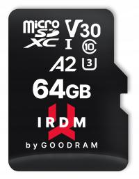 Karta pamięci microSD IRDM 64GB UHS-I U3 A2 + adapter Goodram