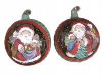 Zestaw dwie bombki choinkowe w całości ręcznie wykonane malowane