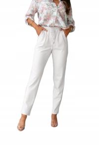 Eleganckie spodnie ciążowe biały