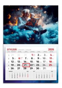 Kalendarz jednodzielny 2026 z własnym zdjęciem
