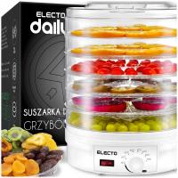 Suszarka do żywności Electo 500 W, 6 sit, regulacja 35-70°C, biała