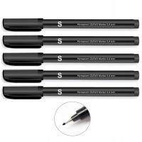 5× Marker permanentny do CD/DVD 0,4 mm czarny - 5 szt.