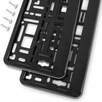 Ramka do tablic rejestracyjnych Agmi czarna mat 2 szt.