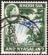 kol.bryt.Rhodesia&Nyasaland QEII 6 d.