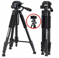 STATYW FOTOGRAFICZNY PRO Z UCHWYTEM NA TELEFON regulowany stabilny 150cm