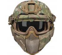 OneTigris Airsoft Kask Taktyczny Z Maską Okularami Paintball