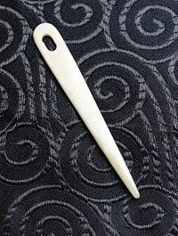 Igła Kościana Kość Naalbinding Wełna 1 dziurka, długość 8 cm