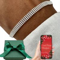 Srebrna bransoletka damska 925 regulowana stylowa i elegancka na prezent