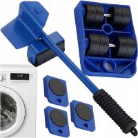 Zestaw do Transportu Mebli z Podnośnikiem Rolka 150kg 5el NIEBIESKI