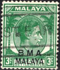 BMA Malaya KGVI 3 c.