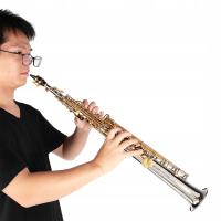 Профессиональный латунный саксофон сопрано прямой