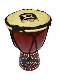 Djembe Drewniane mahoniowe 12 cm- Ever Play- Czerwone- DJ12EP-REDDOT