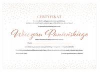 Сертификат девичника из розового золота