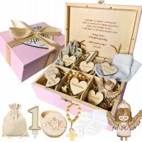 Сувенир Святого Крещения подарок Святого Крещения готовая коробка розовый