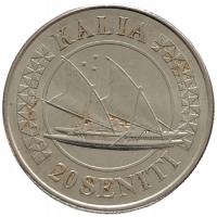 26751. Tonga, 20 seniti, 2015r.