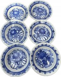 6 обеденных тарелок глубоких декоративных Фаянсов WŁOCŁAWEK E. Szatkowska
