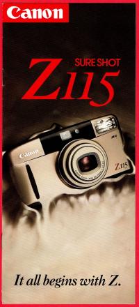 Canon Z115 sure shot - katalog / folder - 1996 rok