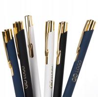 DŁUGOPISY REKLAMOWE Z GRAWEREM LOGO GOLDEN 50 SZT