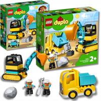 LEGO KLOCKI DUPLO AUTO CIĘŻARÓWKA WYWROTKA + KOPARKA ZESTAW 10931 Duże 2+