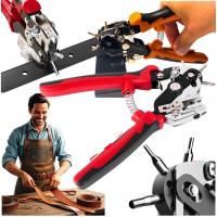 Dziurkacz do paska skóry ABS rewolwerowy szczypce do dziurek profesjonalne