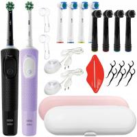 ZESTAW SZCZOTECZKA ELEKTRYCZNA ORAL-B VITALITY PRO D103 BLACK LILAC DWUPAK