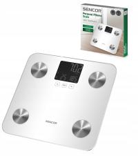Sencor 6025w фитнес-аналитические весы для ванной комнаты, умные весы для измерения жира в воде