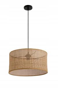 Lampa Rattanowa Wisząca Sufitowa Klosz 40cm Boho Naturalna 1xE27 Do Salonu