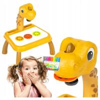 PROJEKTOR DLA DZIECI DO NAUKI RYSOWANIA RZUTNIK STOLIK LED 24 WZORY PISAKI