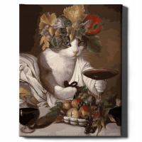 MALOWANIE PO NUMERACH Kot Obrazy Do Malowania Z RAMĄ 40x50 cm Oh Art