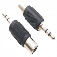 1 pcs RCA adapters Audio plug connector RCA male female to RCA 3.5mm Plug