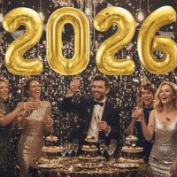 Sylwester 2026 Balony Cyfry Na Nowy Rok Złote