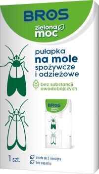 BROS Zielona Moc Pułapka na mole spożywcze i odzieżowe (ubraniowe) 2w1