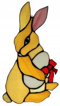 Пасхальный кролик с пасхальное яйцо витраж