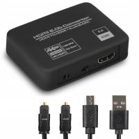 Ekstraktor HDMI 2.0 TOSLINK KONWERTER AUDIO ARC TOSLINK CINCH AUX HDCP 4K