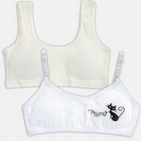 Biustonosz Stanik Top Dziewczęcy Młodzieżowy Nadruk Zestaw 2 Sztuk L/164