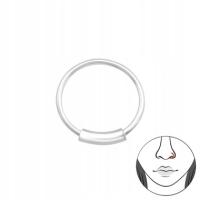 925 серебряная серьга для носа кольцо с трубкой 0,9 см