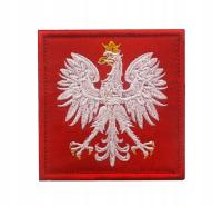 Наклейка на липучке эмблема польский герб, Орел 6x6