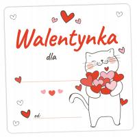 WALENTYNKI KARTKA WALENTYNKA OD DLA POCZTA WALENTYNKOWA 10,6 X 10,6