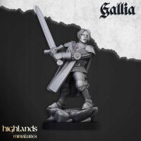 Baroness of Gallia - Highlands Miniatures On foot