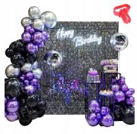 ХРОМАТИЧЕСКИЕ ШАРЫ ФИОЛЕТОВЫЙ ЧЕРНЫЙ СЕРЕБРЯНЫЙ СТЕНЫ ДЕНЬ РОЖДЕНИЯ ЛУК ДЛЯ ДЕТЕЙ