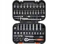 Zestaw narzędziowy 1/4 56cz. grzechotka, bity, nasadki Sthor