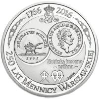 Medal. Złotówka koronna, 250 lat mennicy Warszawskiej – SREBRO